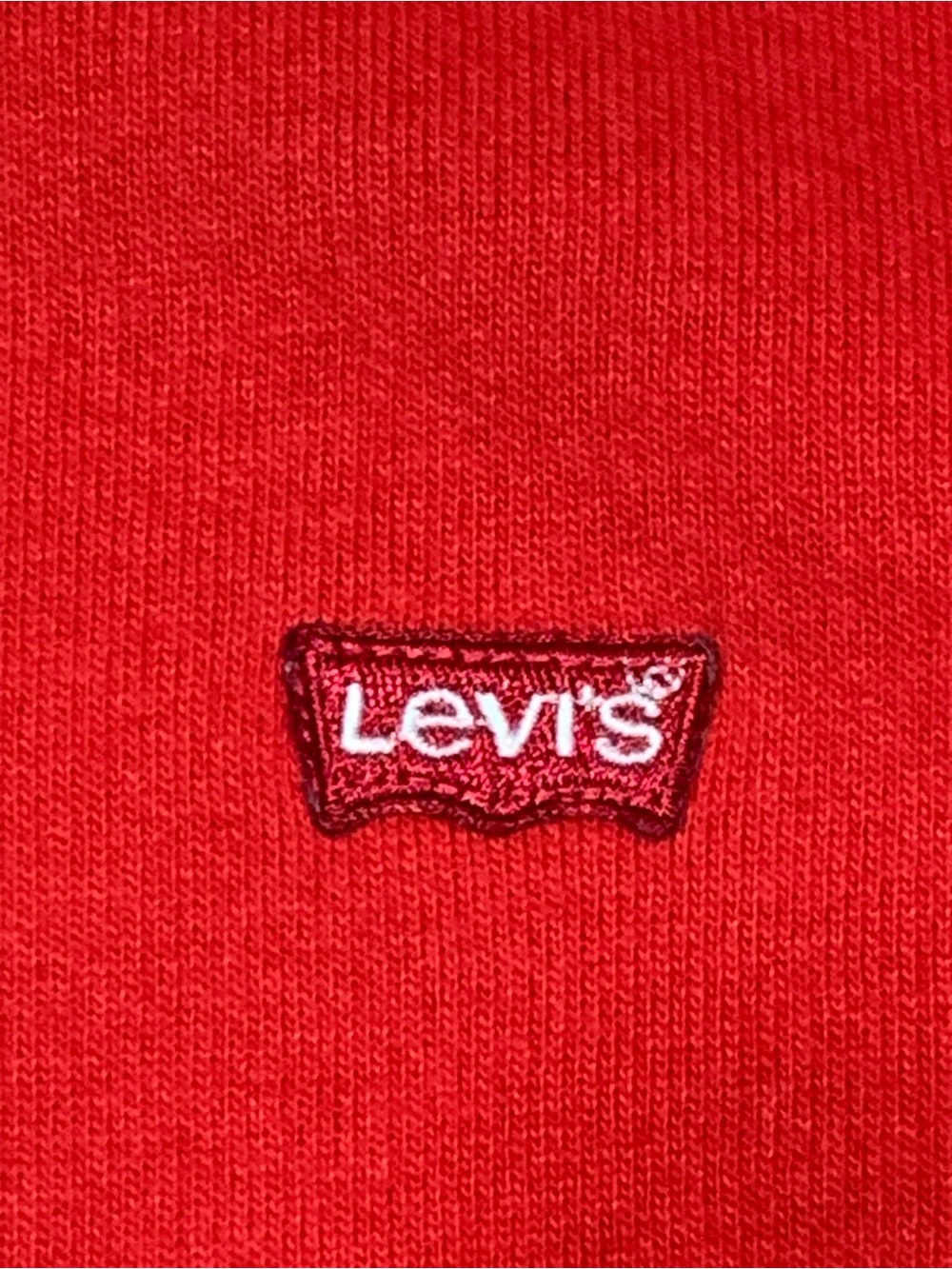 Levi's Red Crewneck with Embroidered Logo